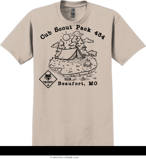 Cub Scout Pack 434 Beaufort, MO T-shirt Design 