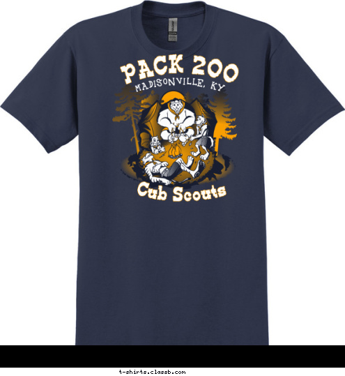 Cub Scouts Madisonville, KY PACK 200 T-shirt Design 