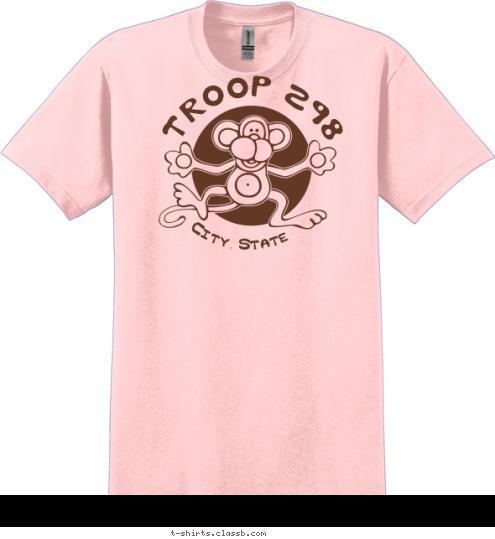 City, State TROOP 298 T-shirt Design sp341