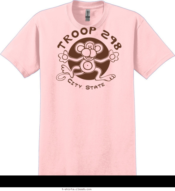 Fun Monkey Cartoon T-shirt Design