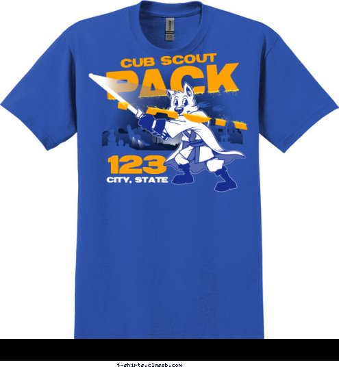 CITY, STATE CUB SCOUT 123 T-shirt Design 