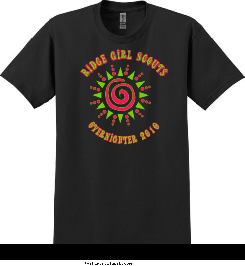 Overnighter 2010 Ridge Girl Scouts T-shirt Design 