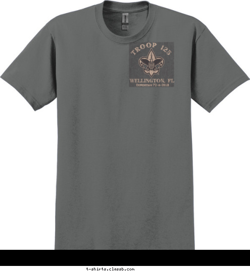 1923 Boy Scout Troop 254  Chinese Baptist Church est. Wellington, FL EXP 72-A-2018 Trek #24 July 2-14, 2018
 Expedition 72-A-2018  PHILMONT Wellington, FL
 Troop 125 TROOP 125 WELLINGTON, FL

 T-shirt Design Troop 125 Philmont Trek Summer 2018: Final Design