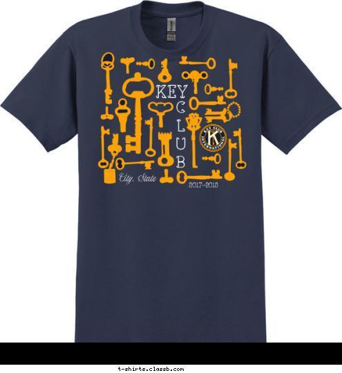 2017-2018 City, State KEY C
L
U
B T-shirt Design 