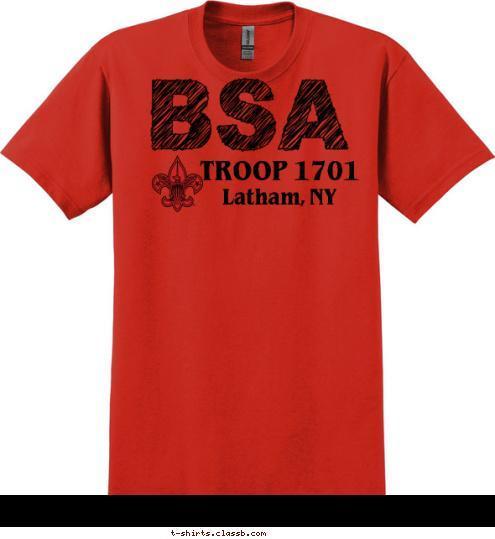 Latham, NY TROOP 1701 T-shirt Design 