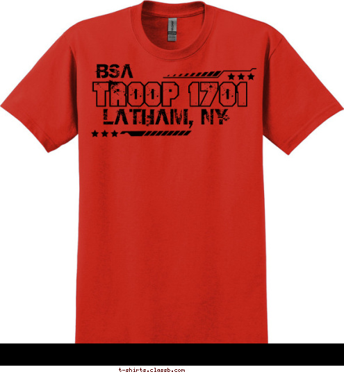 LATHAM, NY TROOP 17o1 BSA T-shirt Design 