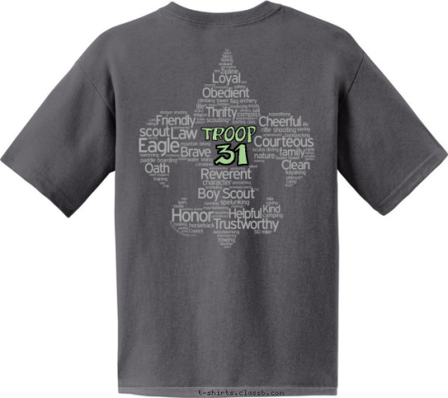 New Ipswich NH DALLAS, TX TROOP 730 TROOP 31 • Charleston, SC     31 TROOP T-shirt Design 