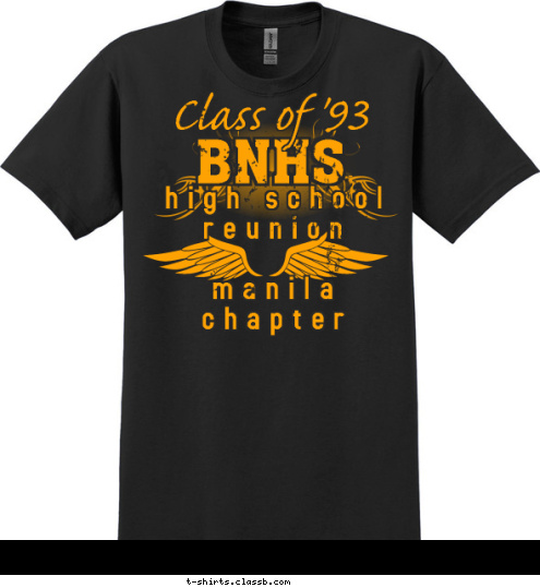 high school reunion

manila chapter Class of '93 BNHS T-shirt Design 