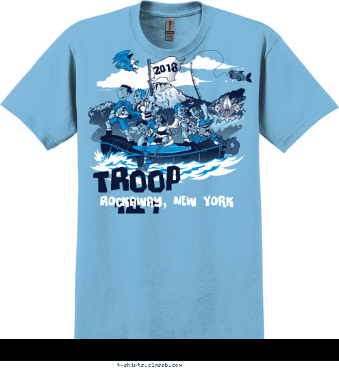 2018 Rockaway, New York TROOP 147 T-shirt Design 