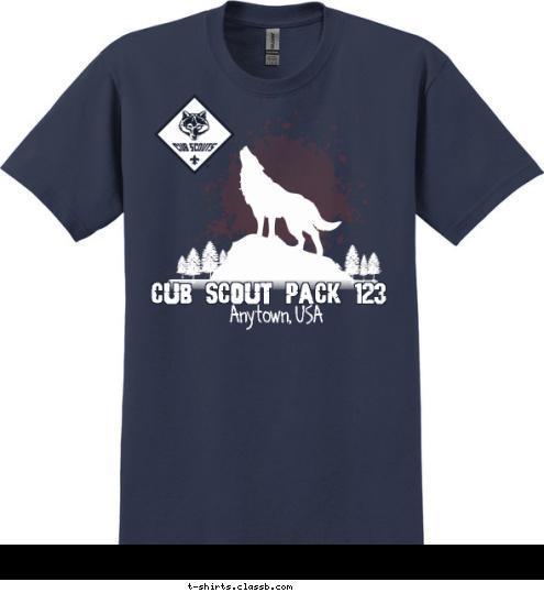 CUB SCOUT PACK 123 Anytown, USA T-shirt Design 