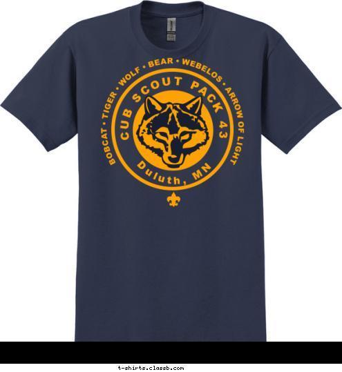 CUB SCOUT PACK 43	 Duluth, MN T-shirt Design 