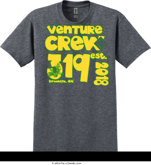 2016 est. OLMSTED FALLS, OH 252 CREW VENTURE T-shirt Design 