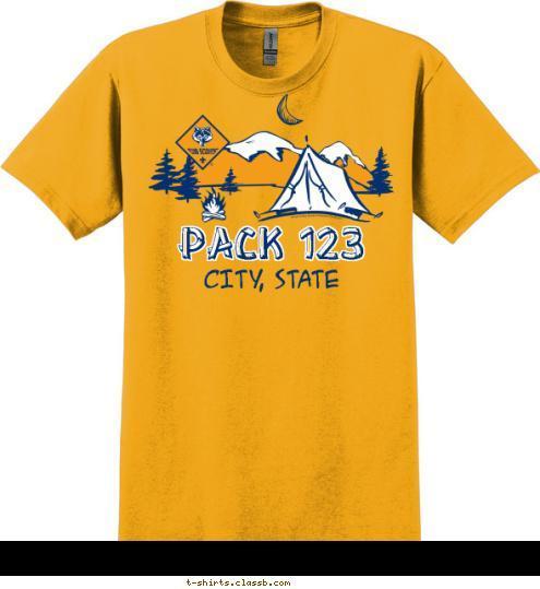 PACK 123 CITY, STATE T-shirt Design 