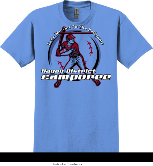 camporee Bayou District Take Me Out To The Ballgame T-shirt Design 