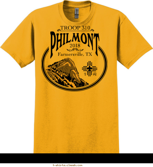 KYLE DAVIS
KOEN SCHAAD
EVAN CHASE
WILL O'GRADY
CHRIS WEBBER
NATHAN EYRE The Crew Philmont 2015 Farmersville, TX TROOP 310 2018 T-shirt Design Philmont Gold design 4