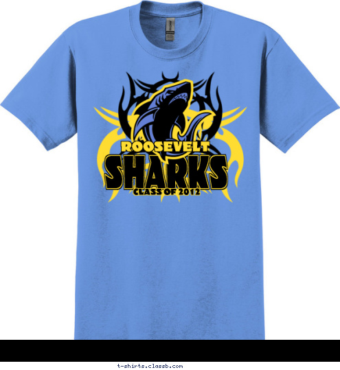 CLASS OF 2012 ROOSEVELT SHARKS T-shirt Design 