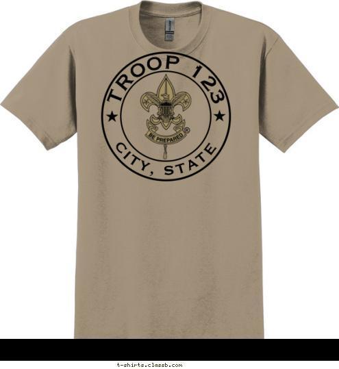 TROOP 123 CITY, STATE  T-shirt Design 