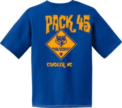 CANDLER PACK 45 PACK 45 CANDLER, NC NC NC CANDLER PACK 45 T-shirt Design 