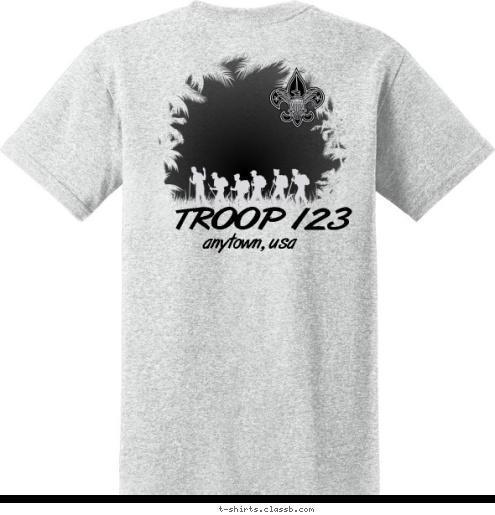 anytown, usa TROOP 123 TROOP 123 BOY SCOUTS OF AMERICA T-shirt Design 