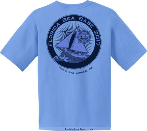 TROOP 540 AMBLER, PA Florida Sea Base 2017 FLORIDA SEA BASE BOY SCOUT TROOP 540 T-shirt Design 