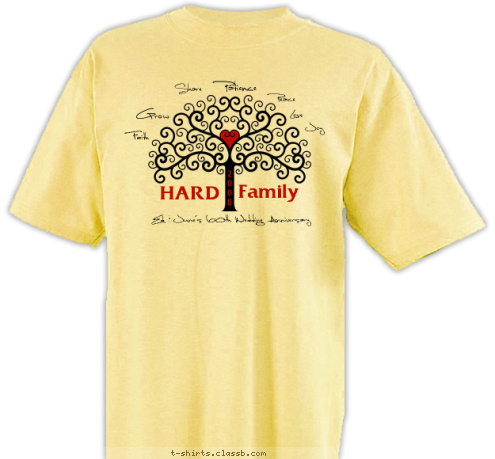 August 2-8, 2008 Pawley's Island, SC 2
0
0
8 Family HARD Ed & June's 60th Wedding Anniversary Love Joy Peace Share Faith Grow Patience T-shirt Design 