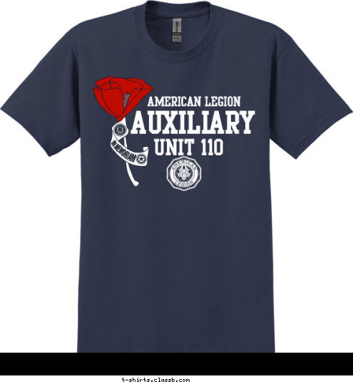 UNIT 110 AUXILIARY AMERICAN LEGION T-shirt Design 