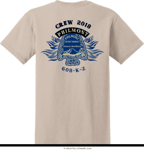 Crew 2018  608-K-2 PHILMONT T-shirt Design 