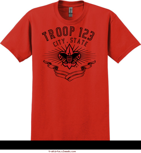 TROOP 123 CITY, STATE T-shirt Design  SP516