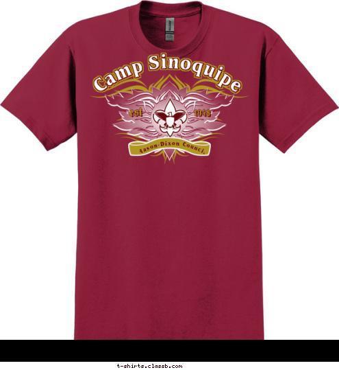 Camp Sinoquipe Mason-Dixon Council est 1948 T-shirt Design 