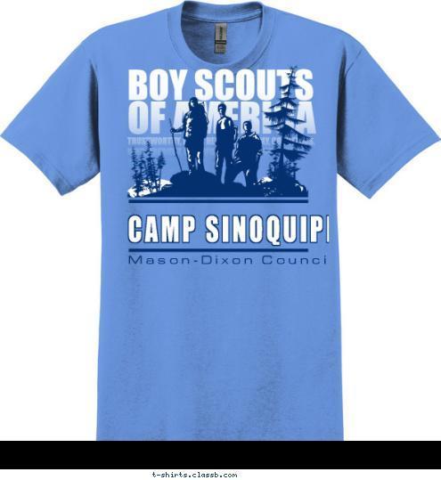 Mason-Dixon Council CAMP SINOQUIPE T-shirt Design 