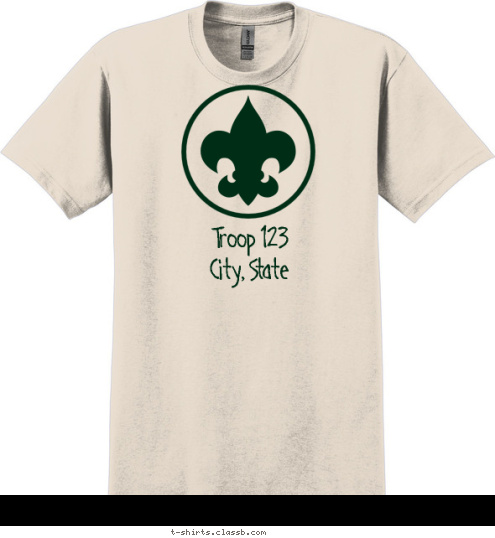 Your text here Troop 123
City, State T-shirt Design SP521