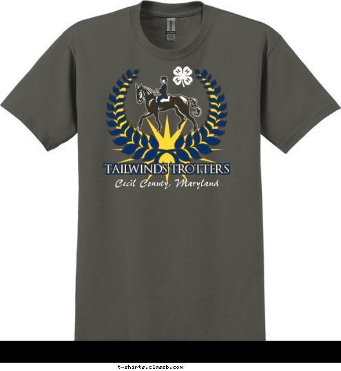 Cecil County, Maryland TAILWINDS TROTTERS
 T-shirt Design 