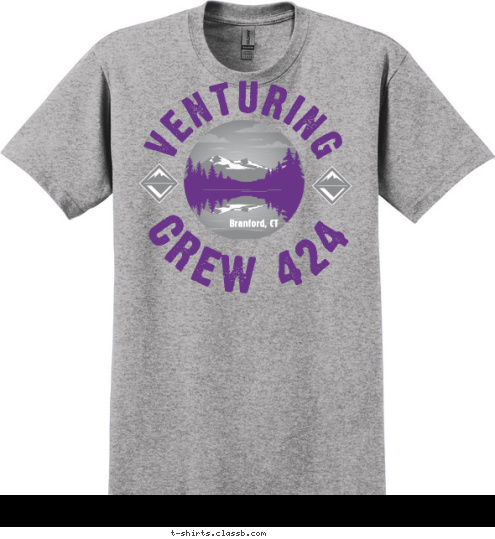 CREW 424 Branford, CT
 VENTURING T-shirt Design 