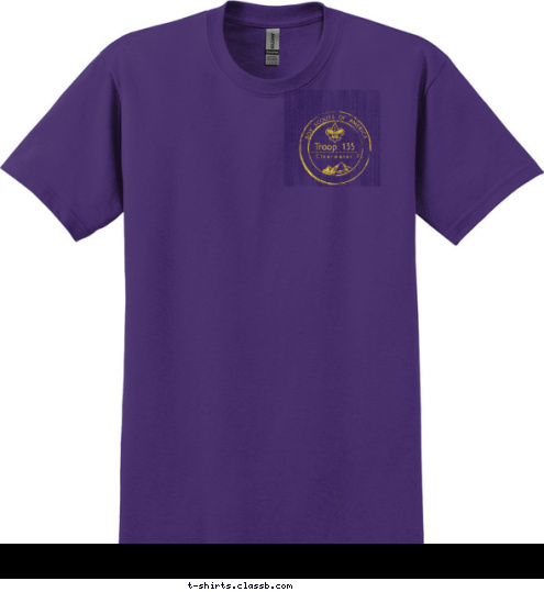 WOODRUFF Summer Camp 2018 BOY SCOUTS OF AMERICA Troop 135 Blairsville, GA Clearwater FL Clearwater, FL
 TROOP 135 BOY SCOUTS OF AMERICA T-shirt Design 