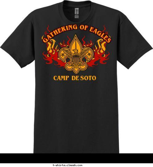 New Text GATHERING OF EAGLES CAMP  DE SOTO T-shirt Design 