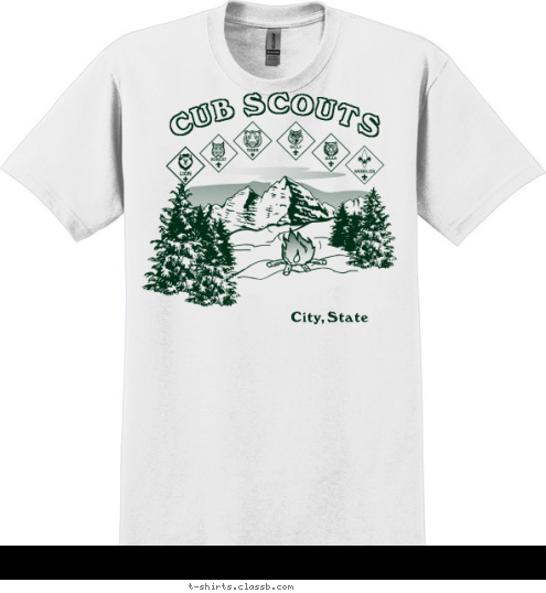 PACK 123 City, State CUB SCOUTS T-shirt Design SP932