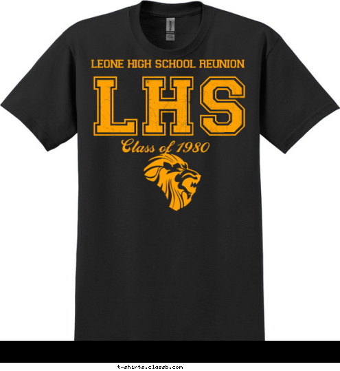 Class of 1980 LHS leone high school reunion T-shirt Design 