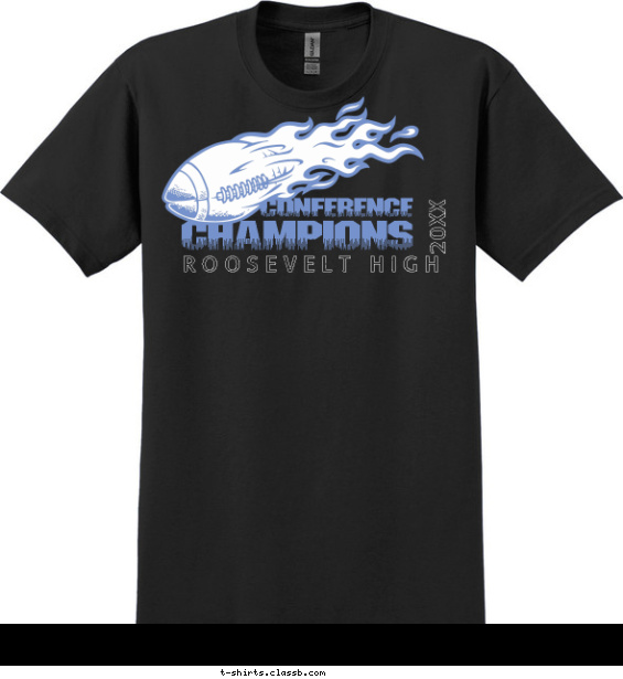 Football with Flames T-shirt Design