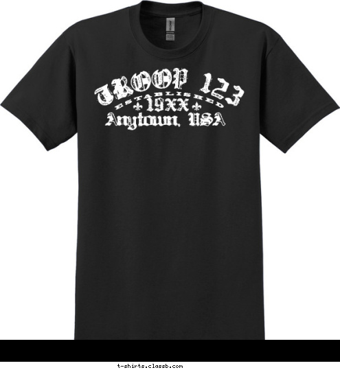 TROOP 123 Anytown, USA 1975 ESTABLISHED T-shirt Design SP525