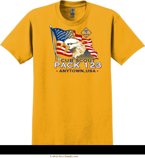 CUB SCOUT PACK 123 ANYTOWN,USA T-shirt Design 
