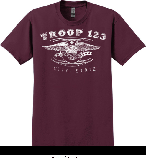 Your text here TROOP 123 CITY, STATE T-shirt Design SP527