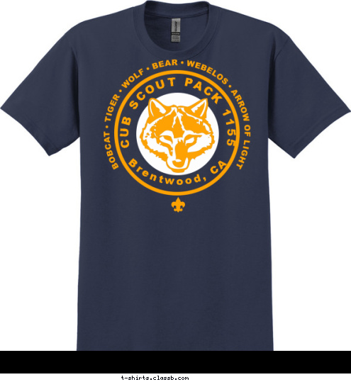 CUB SCOUT PACK 1155 Brentwood, CA T-shirt Design 