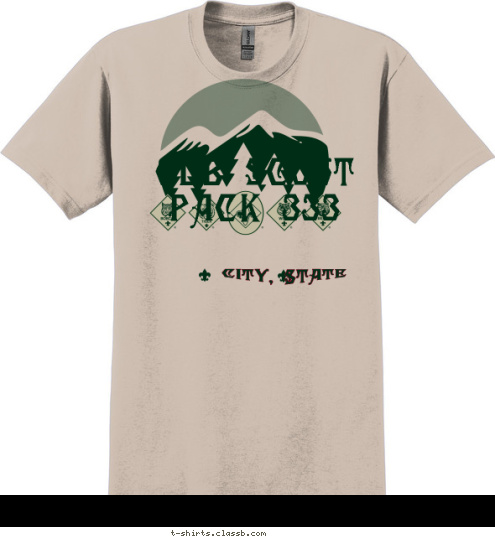 CUB SCOUT PACK 333 CITY, STATE T-shirt Design 