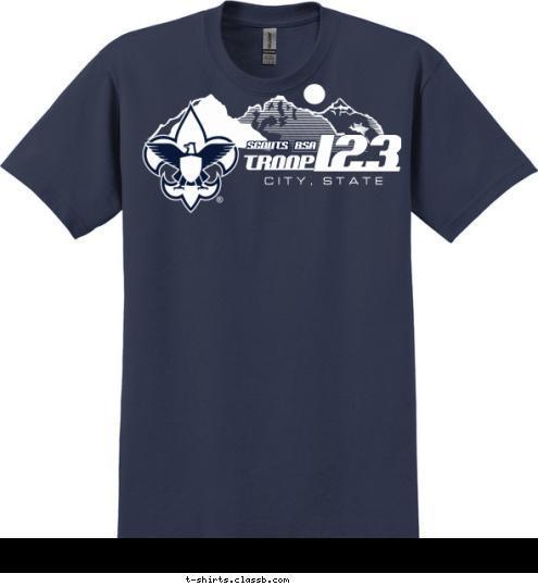 Your text here TROOP 123 CITY, STATE T-shirt Design SP528