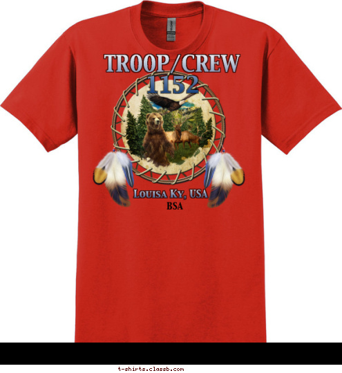 BSA Louisa Ky, USA TROOP/CREW 1152 T-shirt Design 