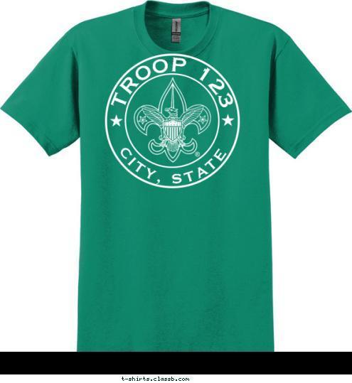 TROOP 123 CITY, STATE  T-shirt Design 