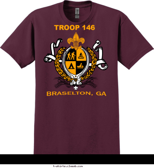 BRASELTON, GA TROOP 146 T-shirt Design 