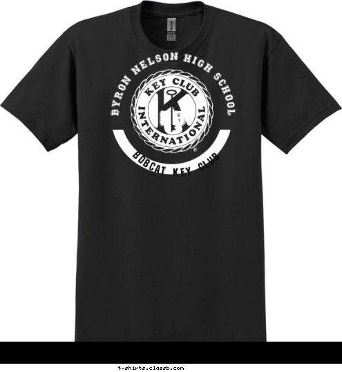 BOBCAT KEY CLUB 10 09 BYRON NELSON HIGH SCHOOL T-shirt Design 