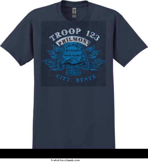 TROOP 123 CITY, STATE PHILMONT T-shirt Design 