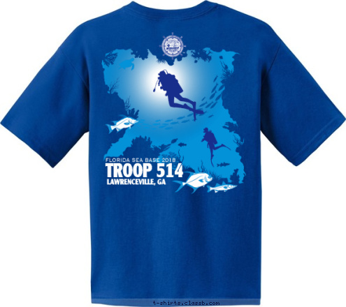 TROOP 514 FLORIDA SEA BASE 2018 LAWRENCEVILLE, GA T-shirt Design 